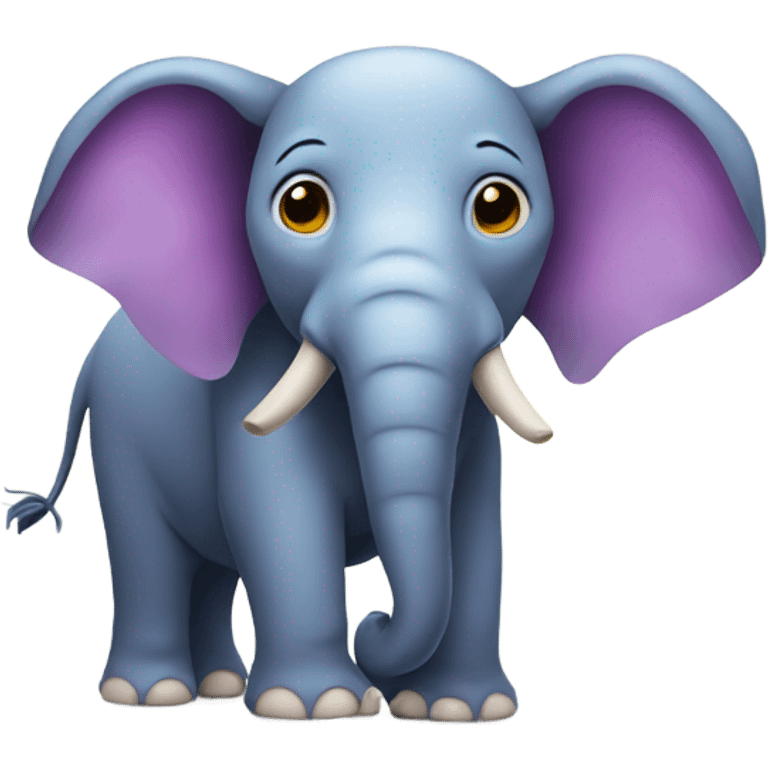 Colorful elephant with antlers emoji