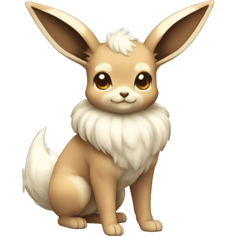 Kawaii Shiny Pastel Blue Eevee Full Body emoji