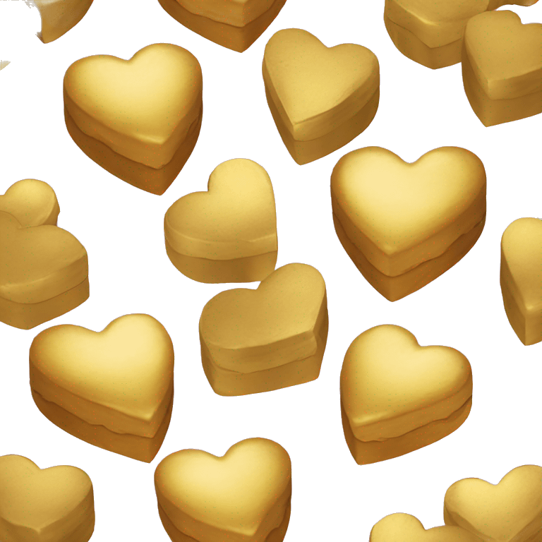 gold heart cake  emoji