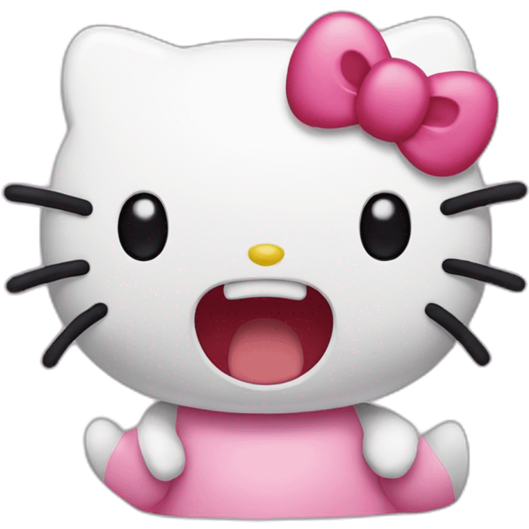 Shocked hello Kitty emoji