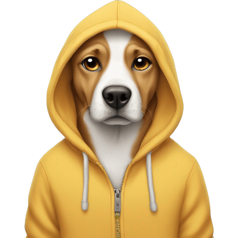 chill dog with hoodie  emoji