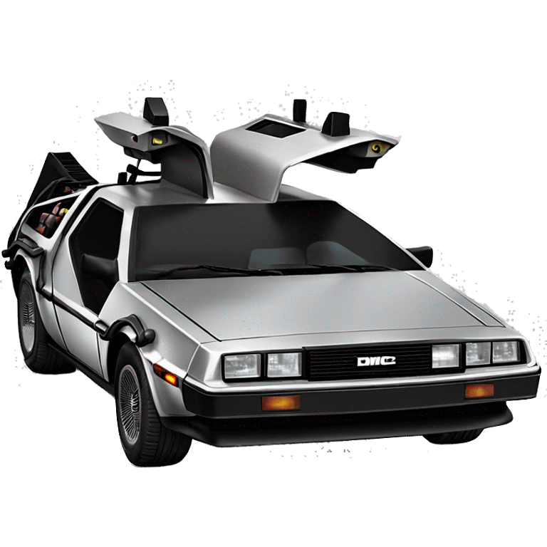 dmc delorean back to the future 3d emoji