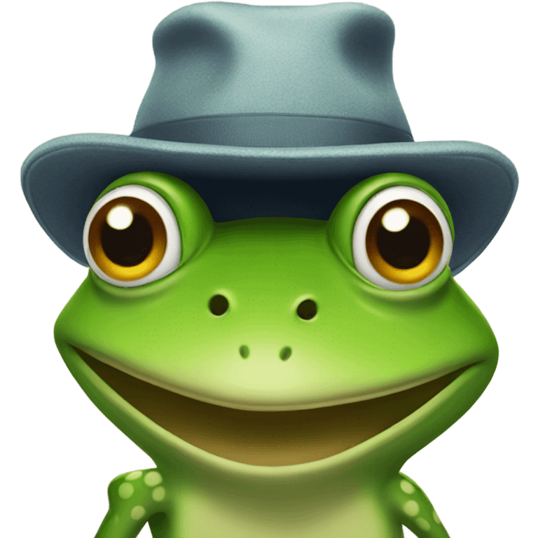 frog with a hat emoji