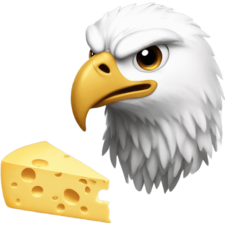 Eagle eating cheese emoji