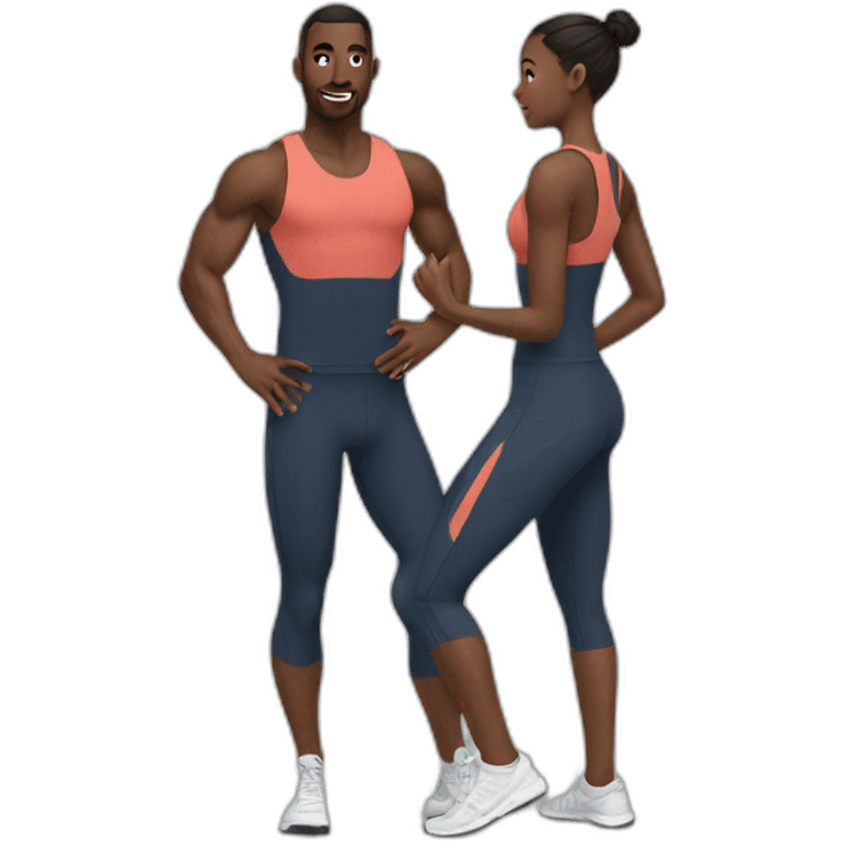 couple training together emoji