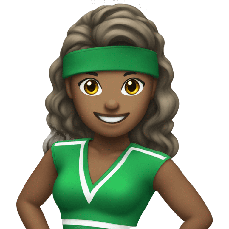 cheer stunt group green uniform  emoji