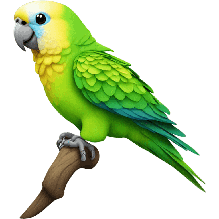 Parakeet yelling emoji