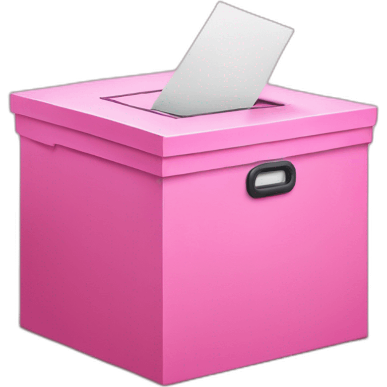 Pink voting ballot box emoji