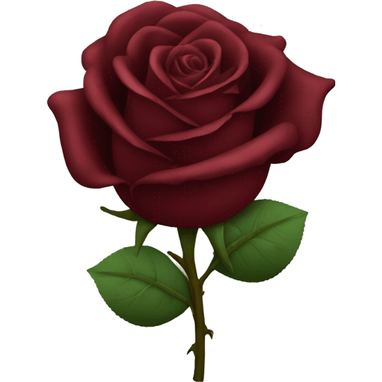 Dark red rose emoji