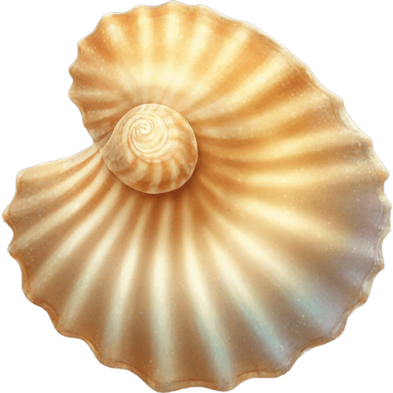 Sparkling seashell emoji