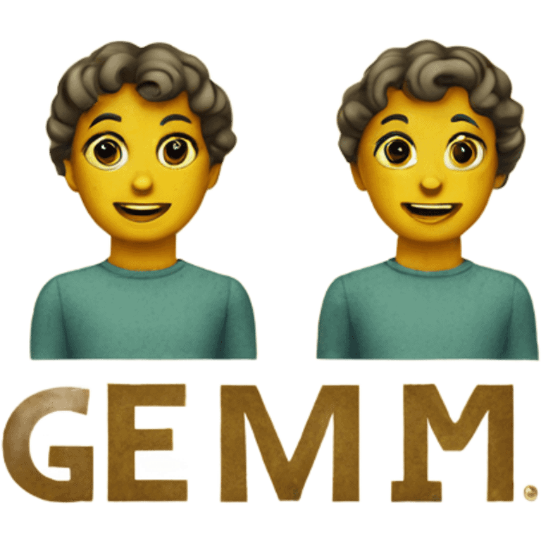 Gemini sign vintage emoji