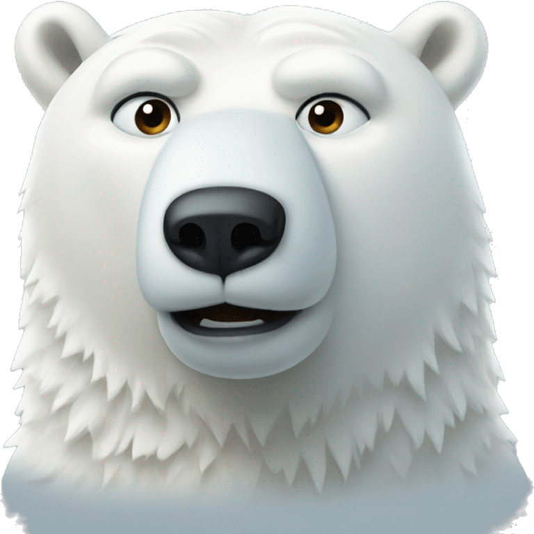 Polar bear thinking  emoji