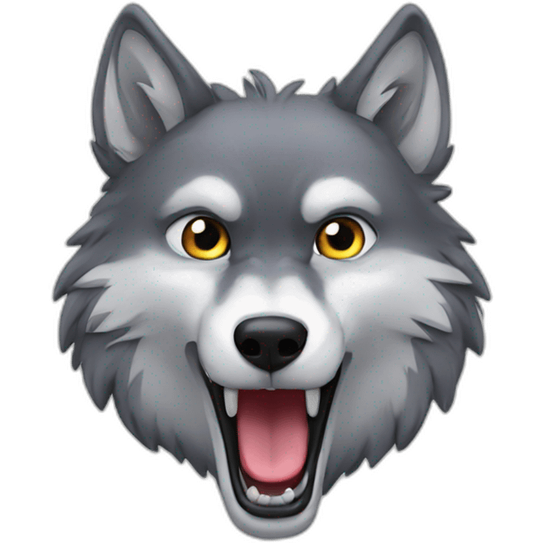 Wolf saying im hungry emoji