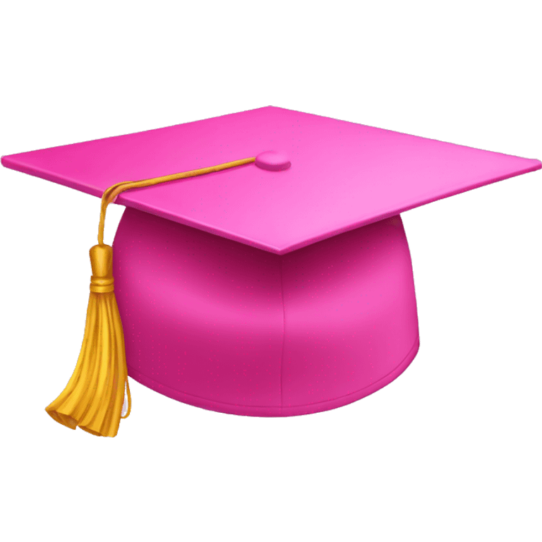 Pink graduation cap emoji