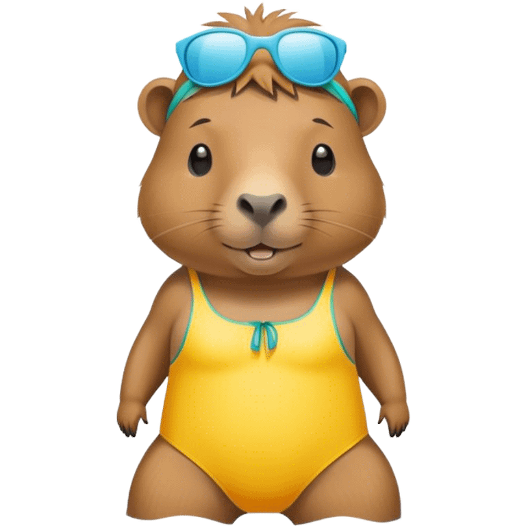 Capybara with swimsuit  emoji