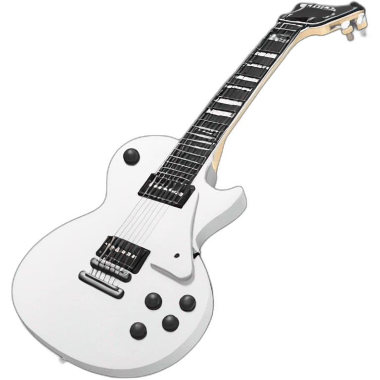 guitare électric lespaul blache emoji