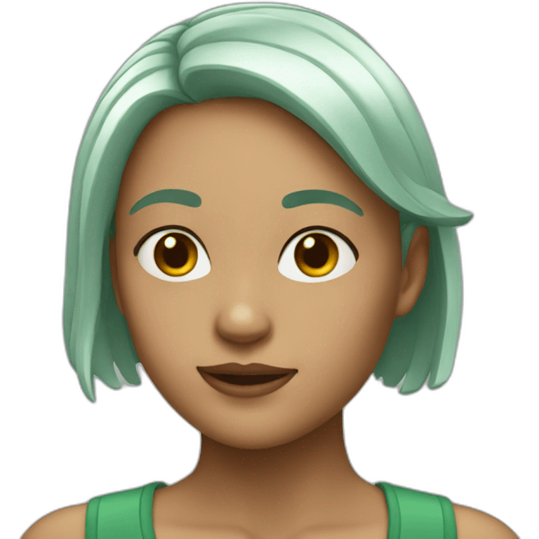 Girl without green hair emoji