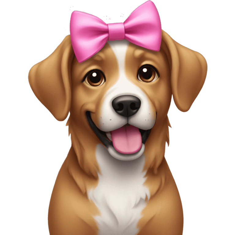 dog with a pink bow  emoji