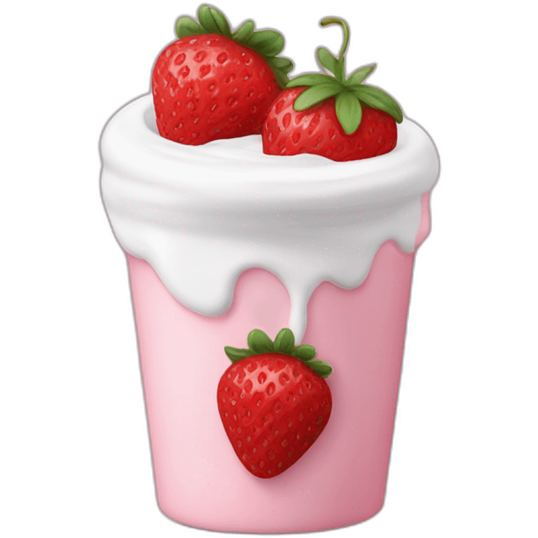 strawberry and yogurt emoji