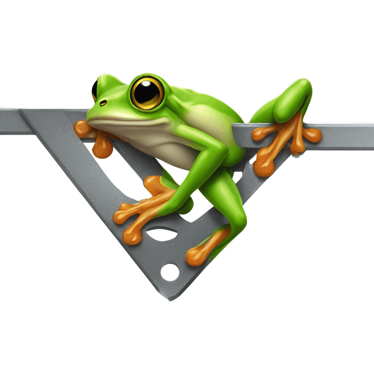 Tree frog on a saw emoji