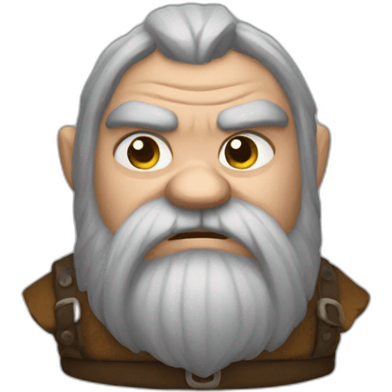 Grumpy dwarf emoji