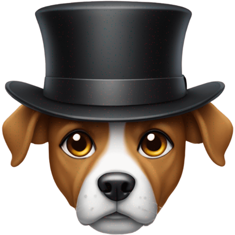 A dog with a top hat emoji