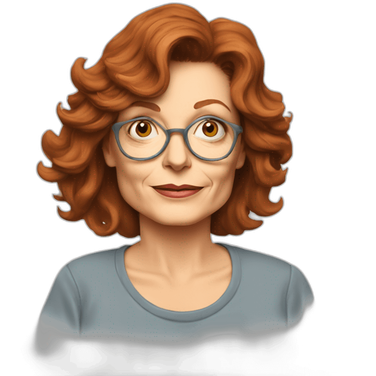 actor younger susan sarandon cartoon wearing tee  emoji