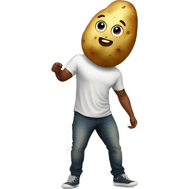 a potato wearing tshirt  emoji