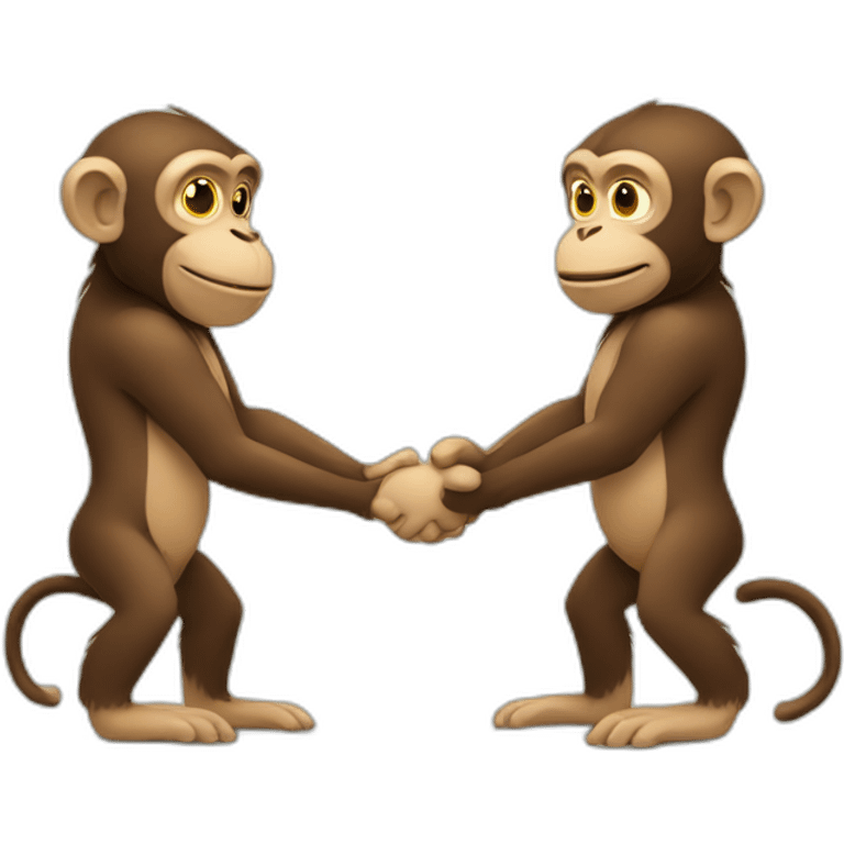 monkey handshake emoji