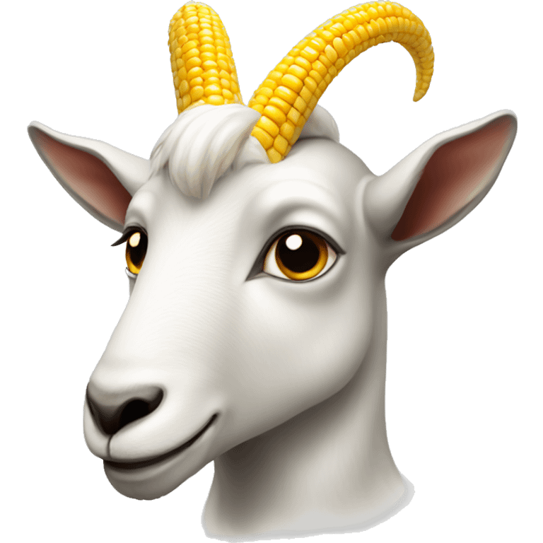 Goat with corn horn emoji