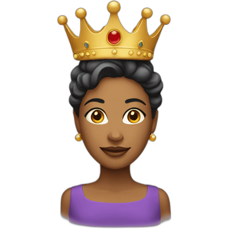 Queen with crown emoji