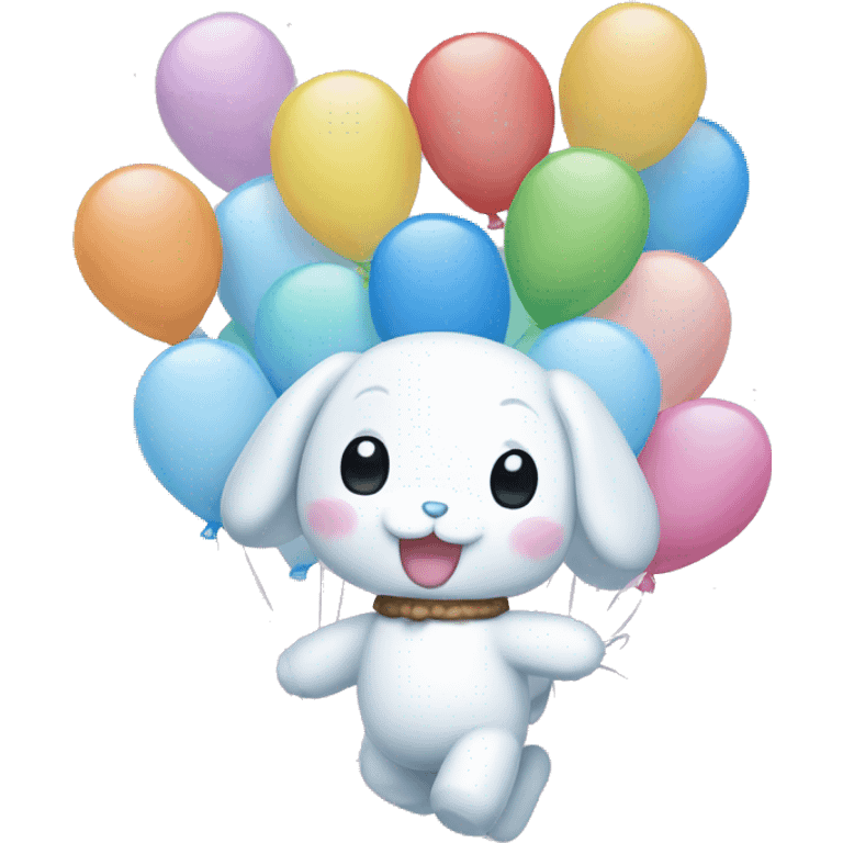 Cinnamoroll with balloons emoji