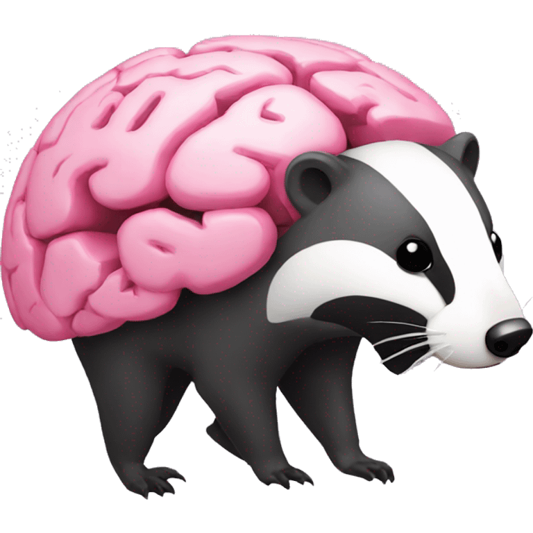 badger pink brain  emoji