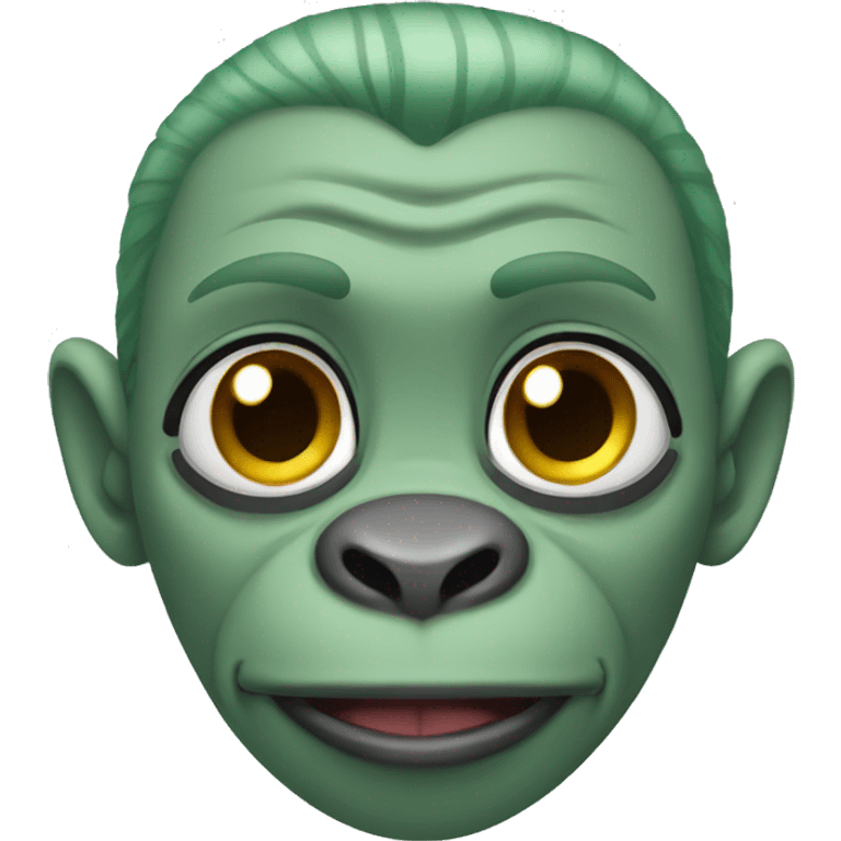 green hairless gorilla emoji