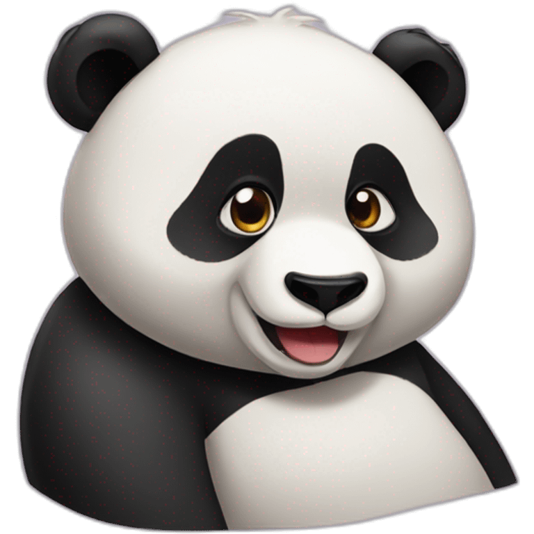 Oso panda riendose emoji