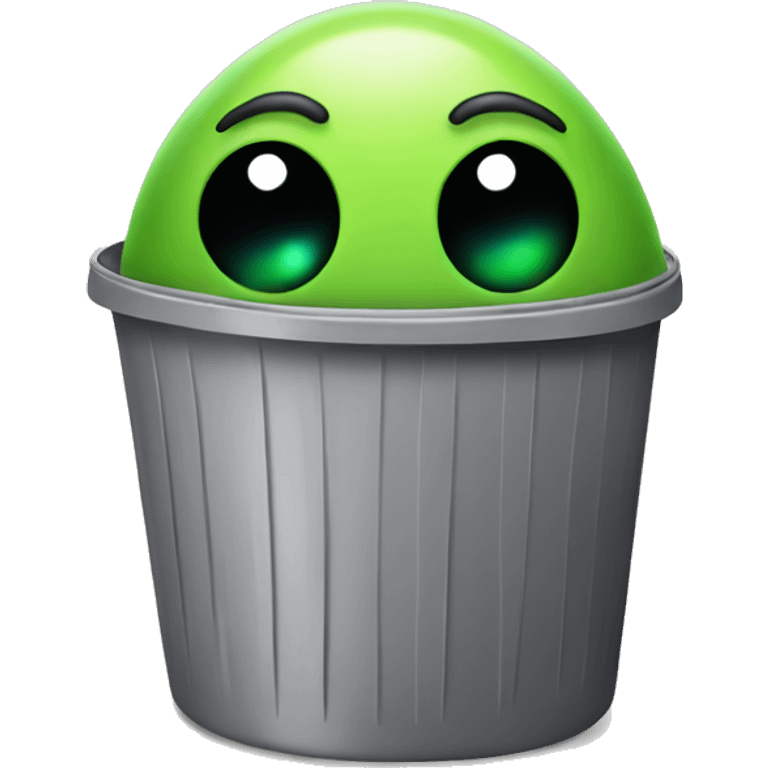 alien in the trash emoji