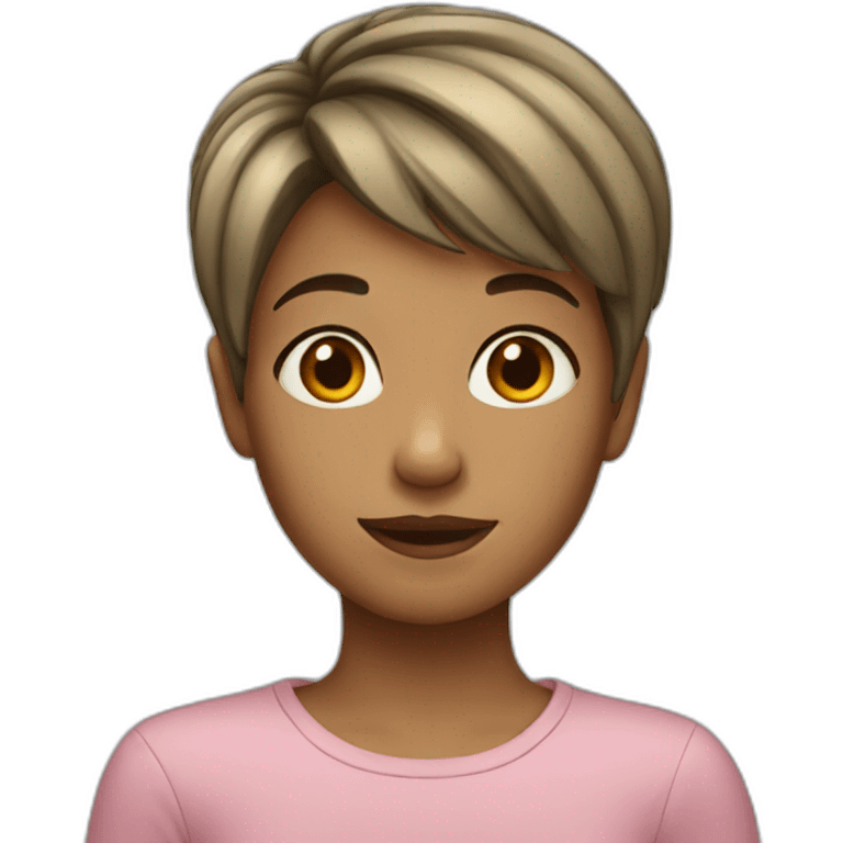 short haired girl emoji