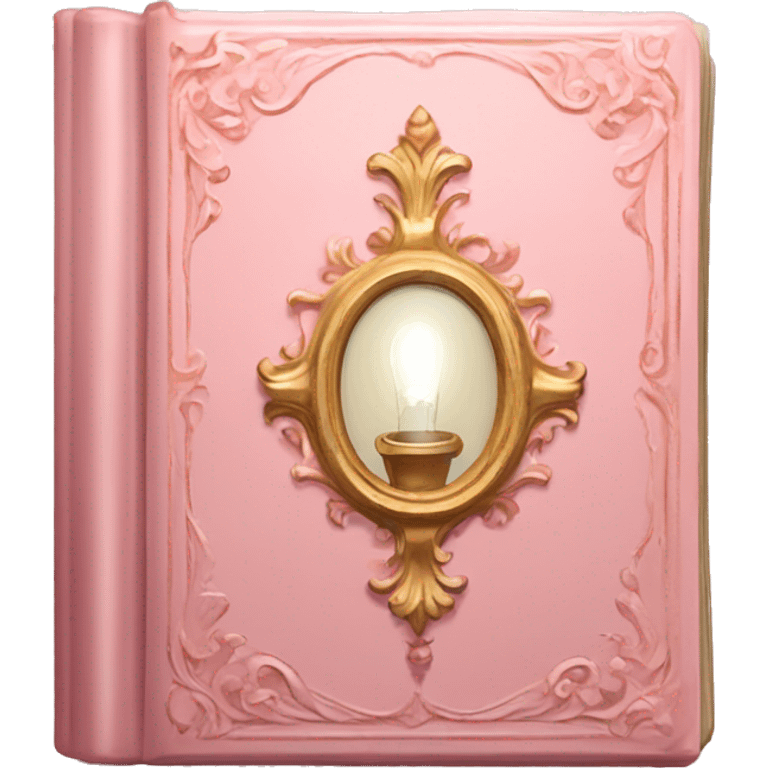 vintage rococo light pink book  emoji