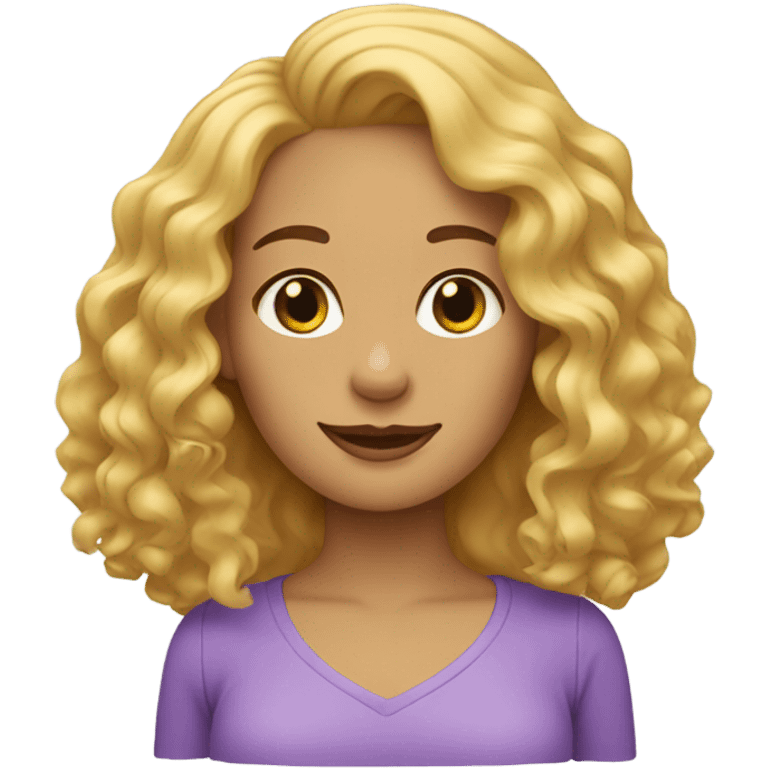 Women with blonde wavy hair und a dachshund emoji