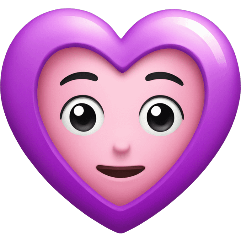 Pink and purple heart emoji