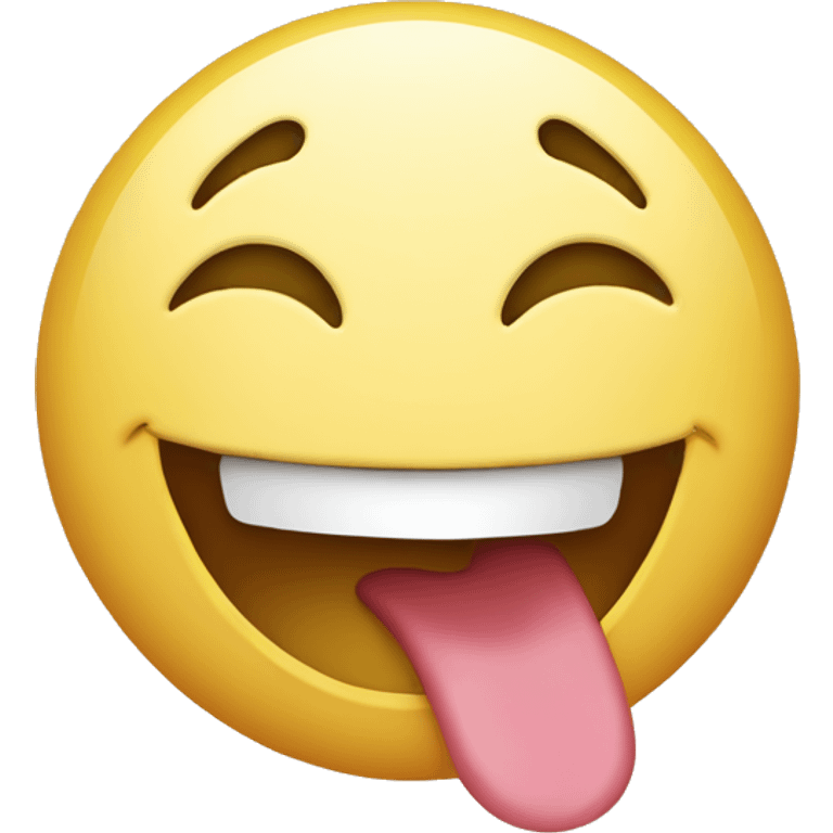 laughing emoji with tongue out emoji