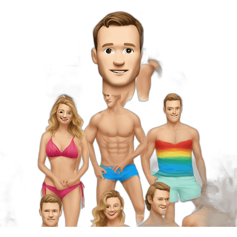 Jonathan Toews as rainbow beach bum emoji