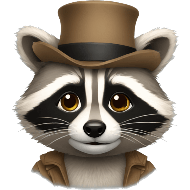 Raccoon dressed french emoji