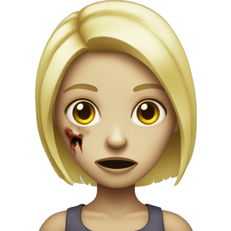 blonde zombie girl emoji