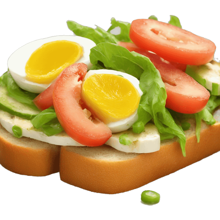 healthy open sandwich emoji