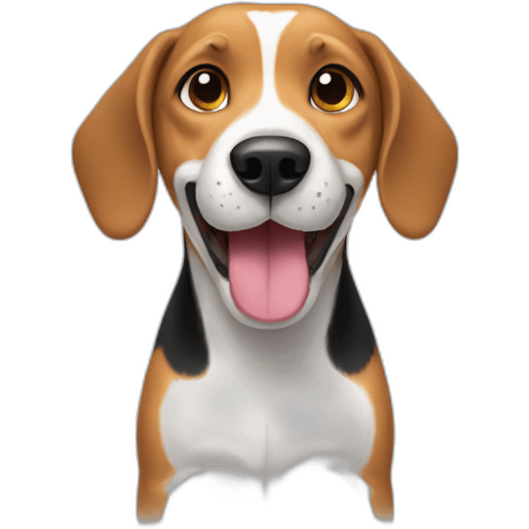 Happy beagle emoji