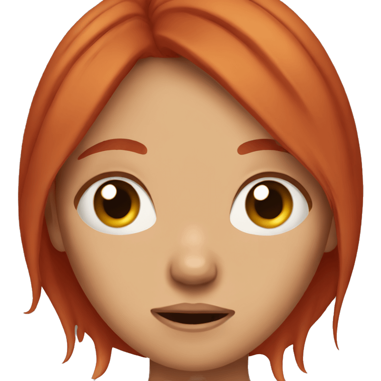 Crying red hair girl emoji