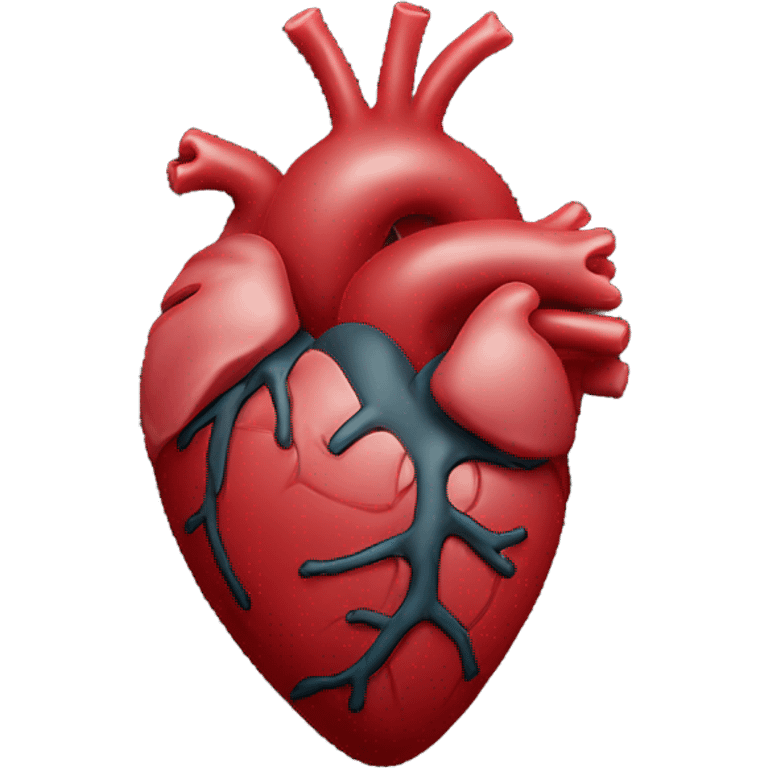 anatomical heart black emoji