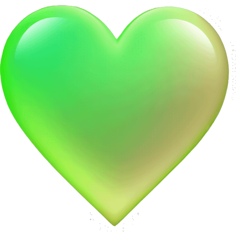 heart in khaki and neon green gradient emoji