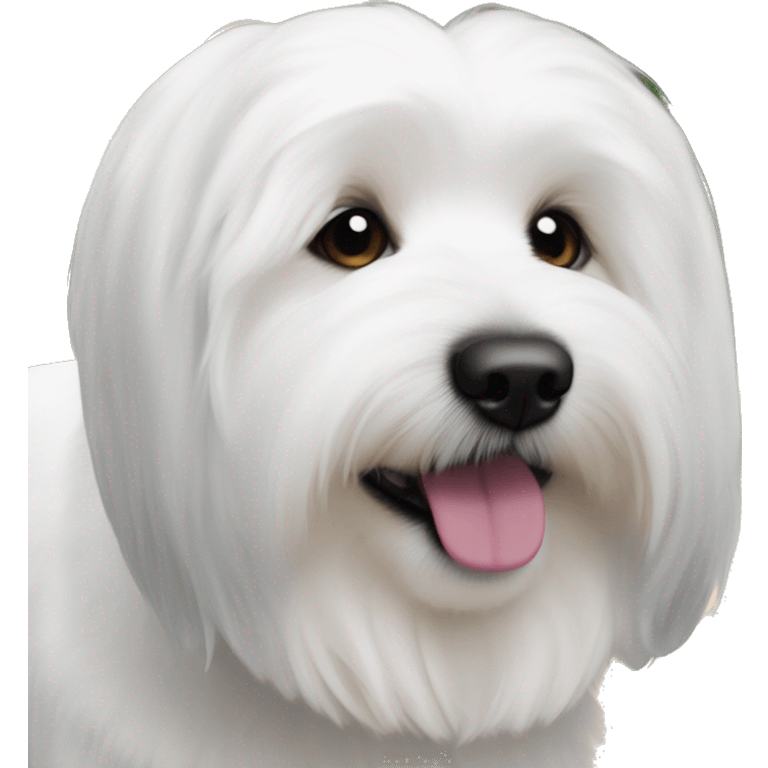 Coton de tulear avec oreille grises emoji